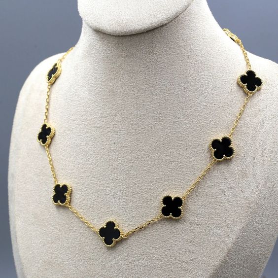 CLOVER | ZWART KETTING