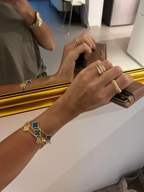 CLOVER | ARMBAND DONKERBLAUW