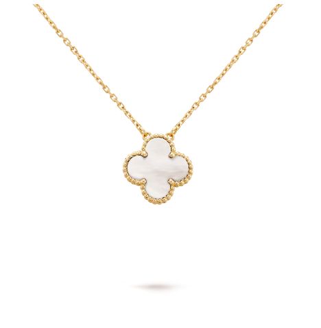 CLOVER | GOUD/WIT KETTING