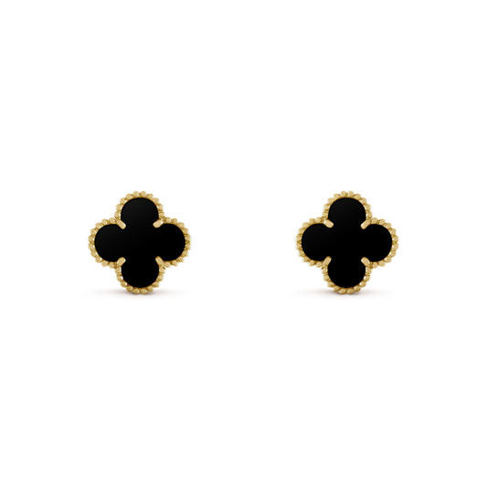 CLOVER | ZWART OORBELLEN